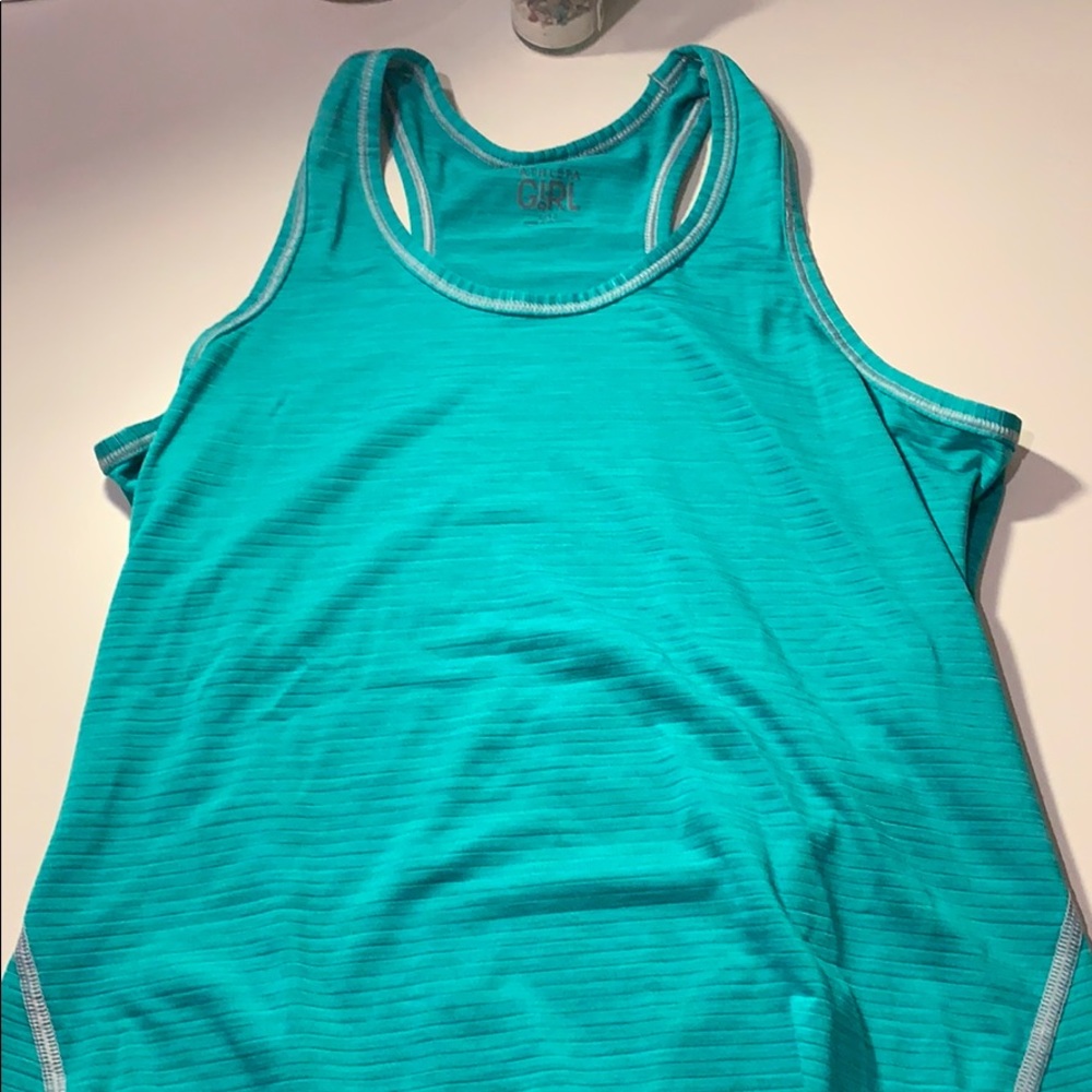 teal/blue athleta girls tank top (fits women too)